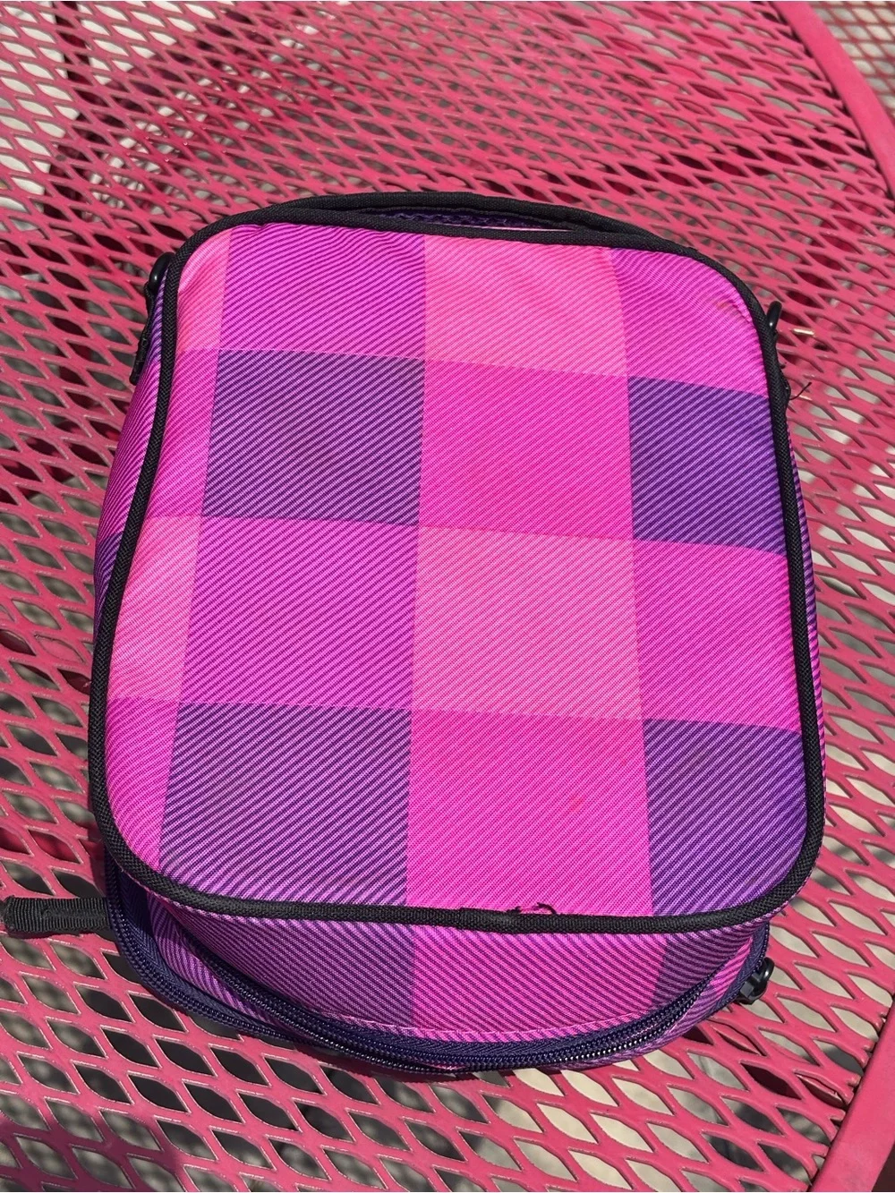 Arcticzone Pink & Purple Plaid Insulated Lunchbox